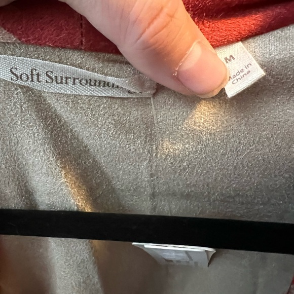 NWT Soft Surroundings Rustic Botanical Suede Jacket- Medium - Picture 6 of 9